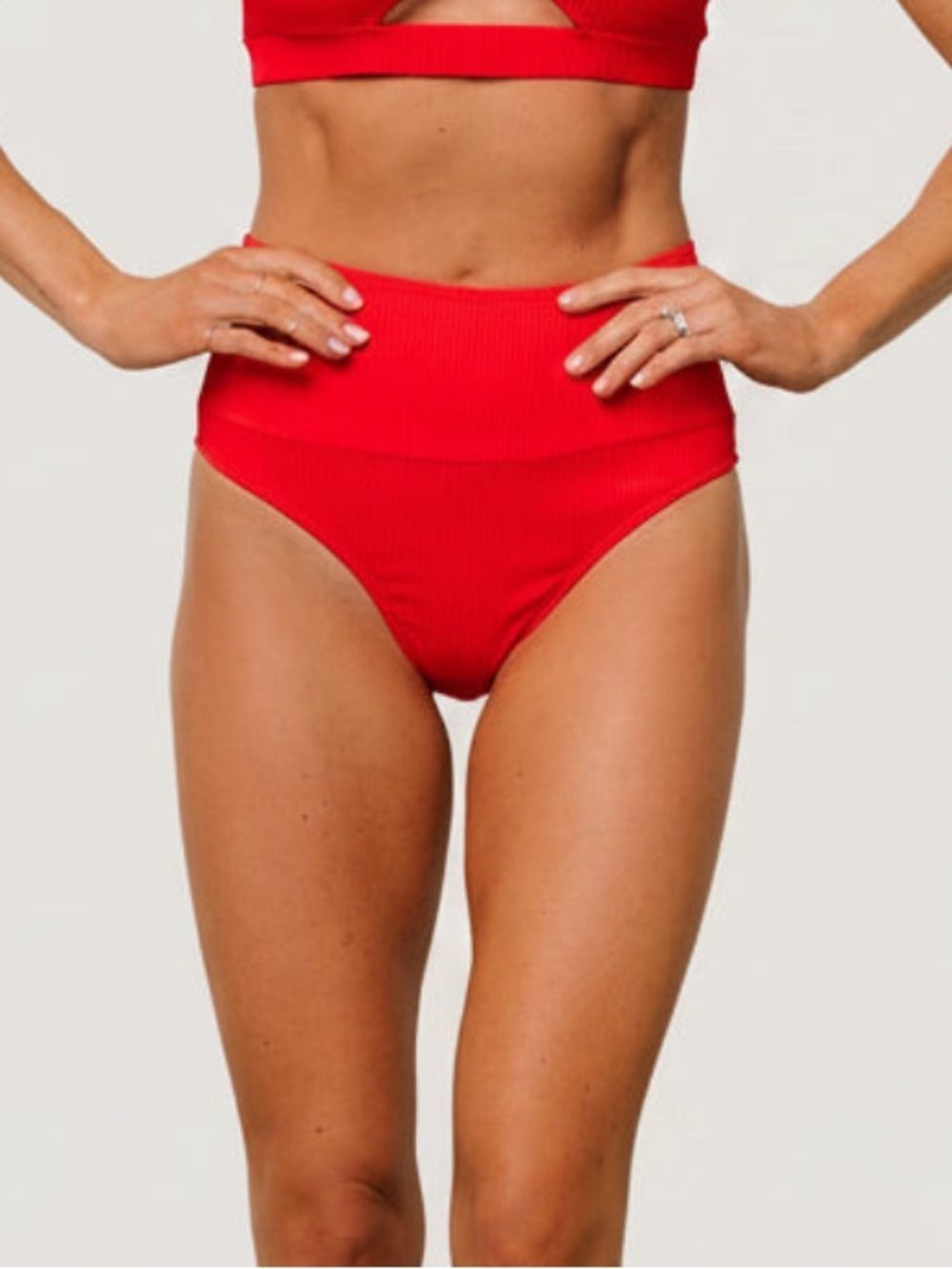 Baltic Born High-Waist Ribbed Bikini Bottoms